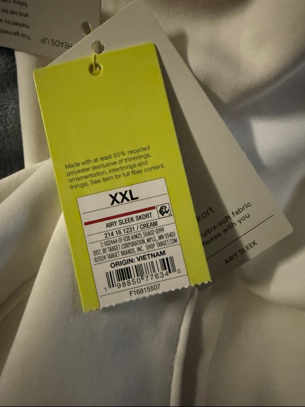 all in motion Cream Drawstring Mini Skort - Picture 3 of 3